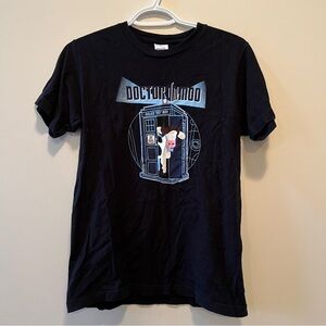 Cows PEI Doctor Who Parody Tee / Doctor Moo Black Graphic T-Shirt